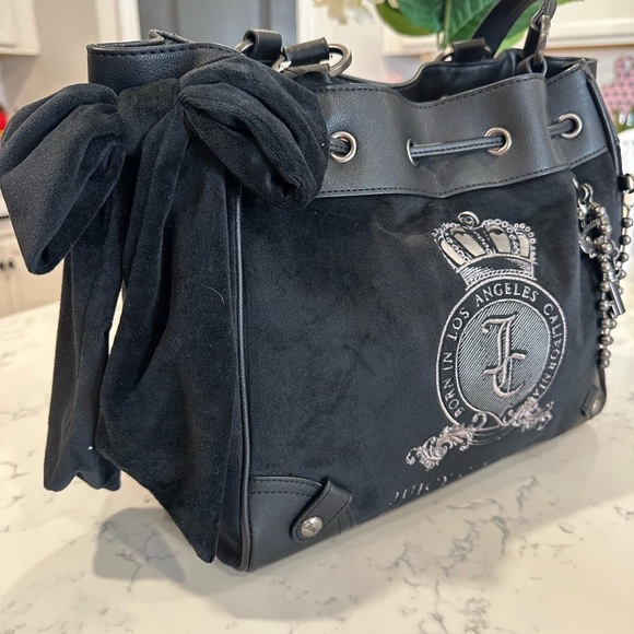 Juicy Couture Black and Silver Shoulder Bag - Picture 3 of 4